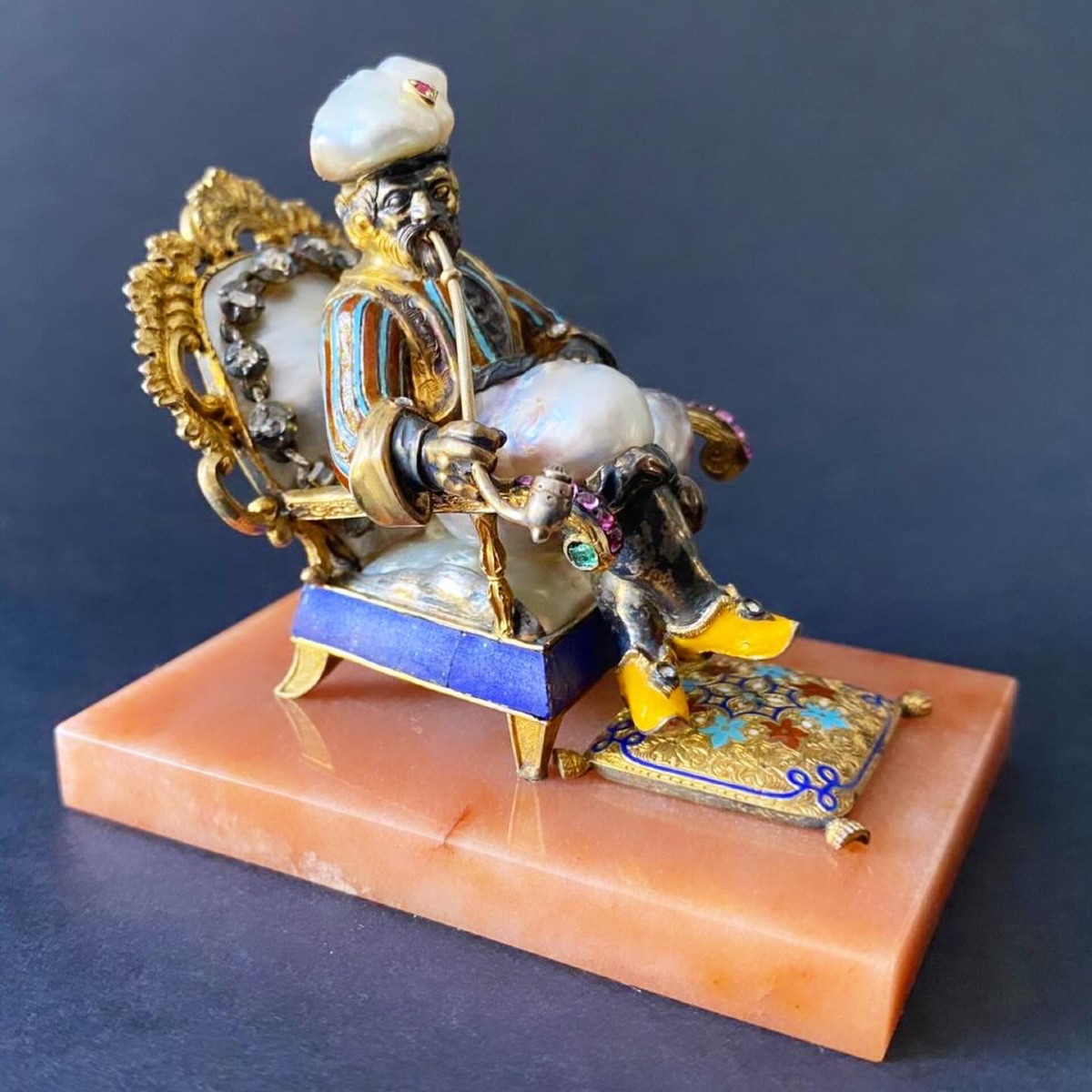 Antique Baroque Pearl Figurine (19th Century)