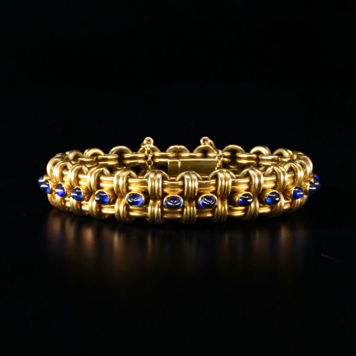 Friedrich Köchli - Antique Gold And Sapphire Bracelet-photo-5