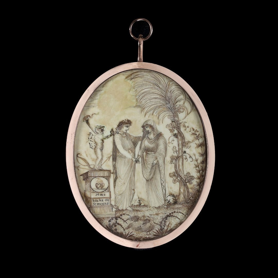 A Double-sided Hairwork Miniature