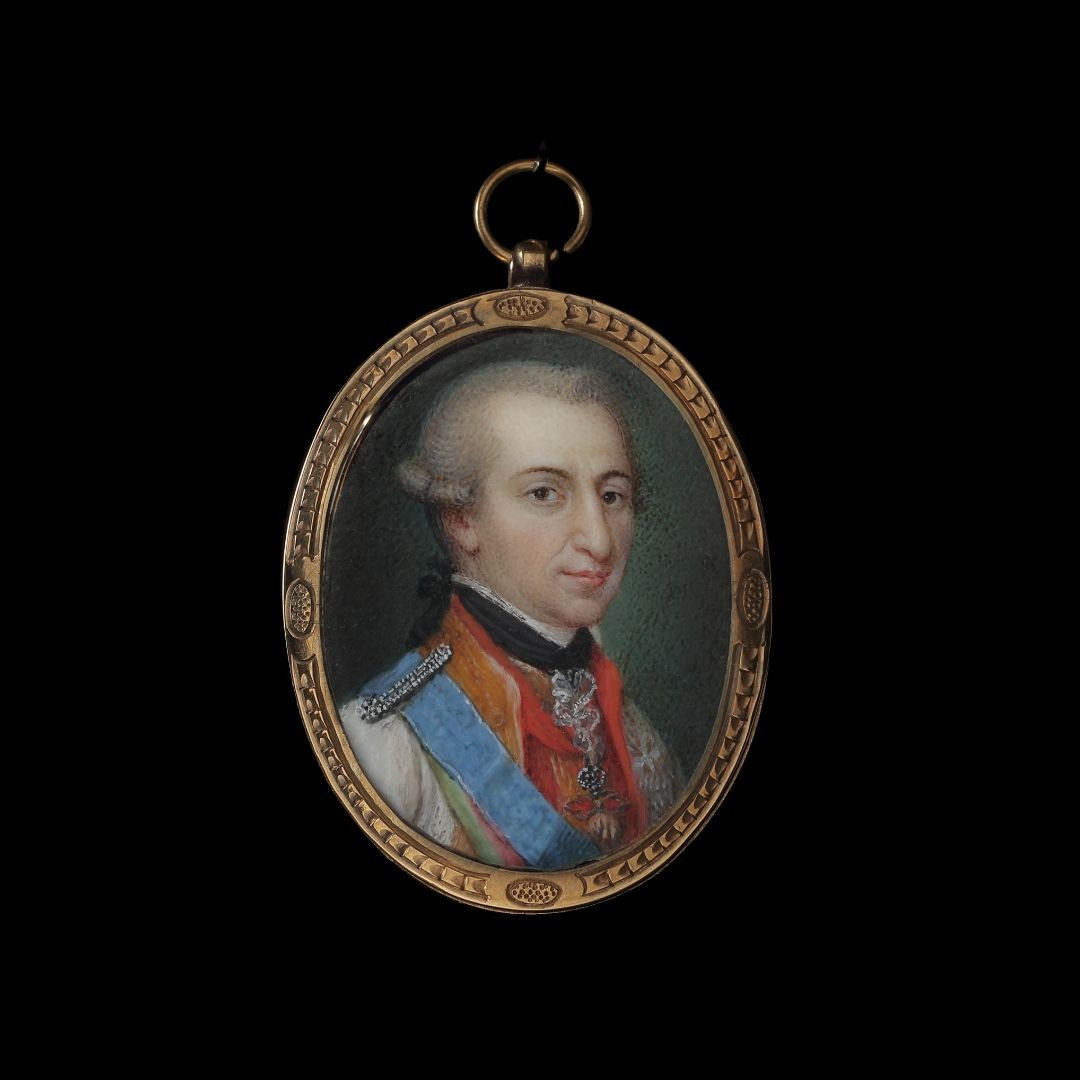 Portrait miniature de Ercole III d’Este, Duc de Mode 1727-1803); circa 1780