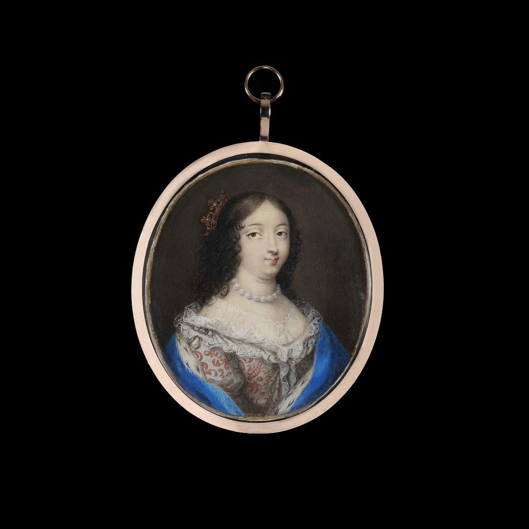Miniature Portrait Of A Lady Of The French Royal Family, Possibly Anne Of Austria (1601-1666)