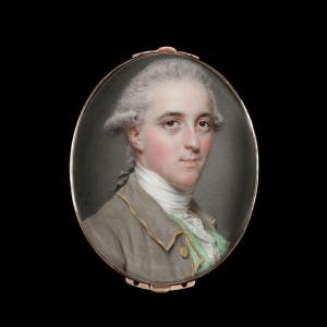 Miniature du portrait de Sir George Paunceforte-Bromley, 2e baronnet (1753-1808)