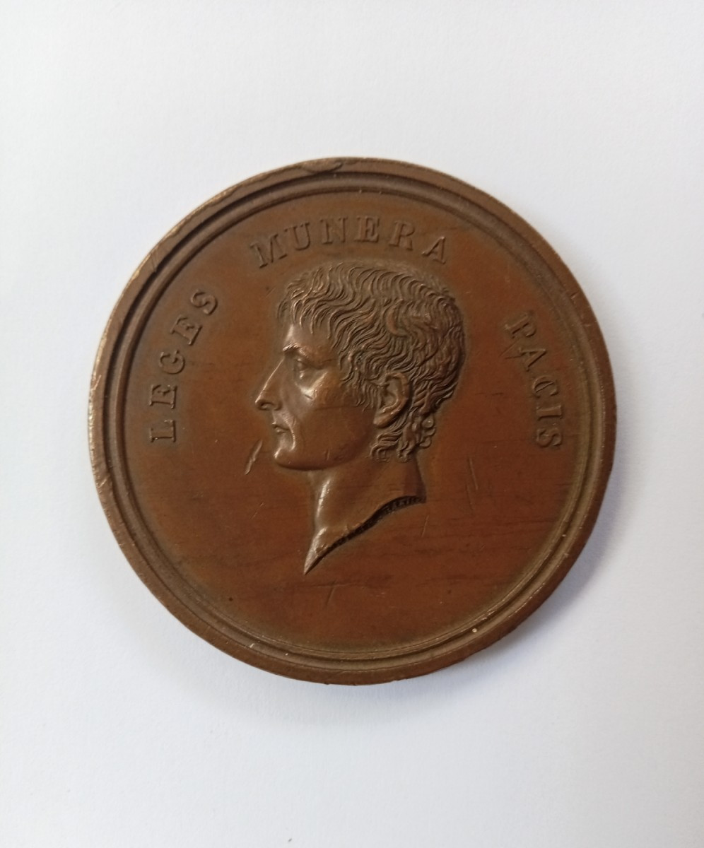 Bonaparte Medal, Constitution Of The Cisalpine Republic In Lyon Year X (1802), By Mercier