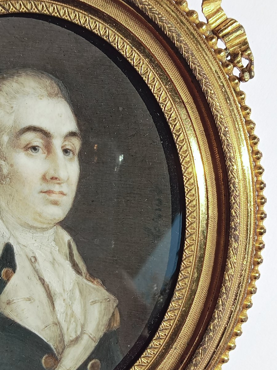 Miniature portrait du Général GEORGE WASHINGTON, signée Langlois, fin du 18e-photo-3