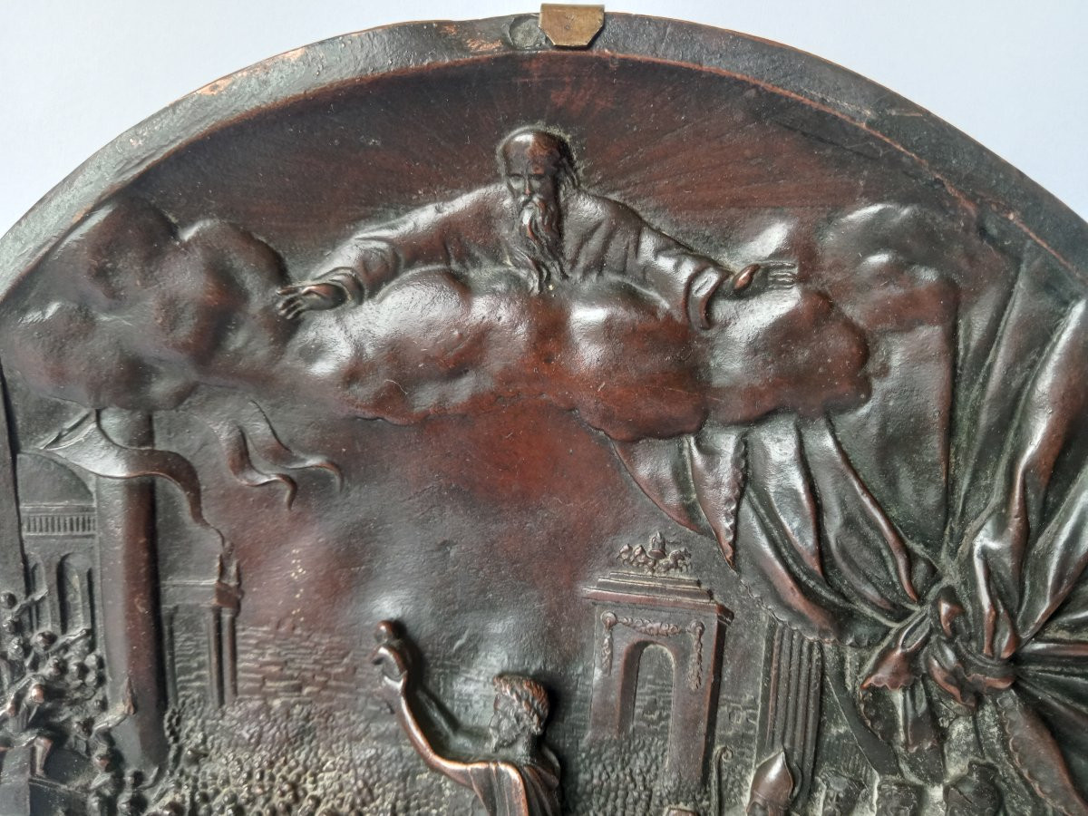 Napoleon III Presents The Prince Imperial To The Nations, Electroplated Medal By Tinant, 19th Century-photo-3