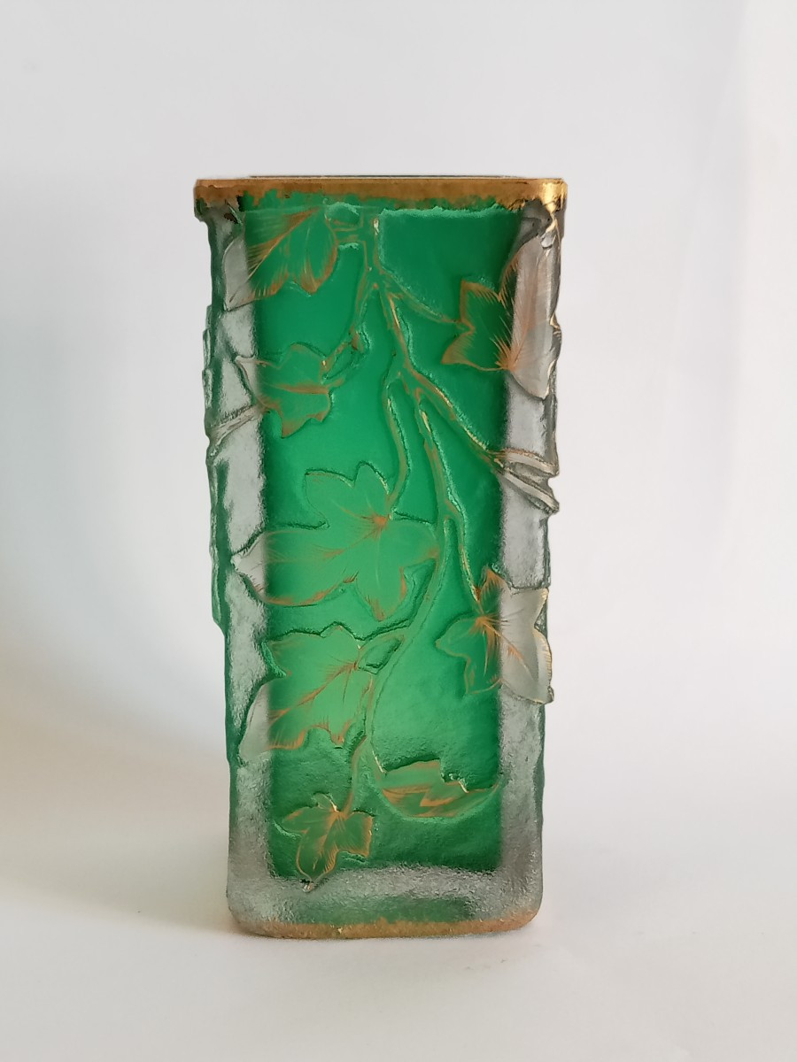 Daum "parlant" Vase, Nancy Circa 1900-photo-2