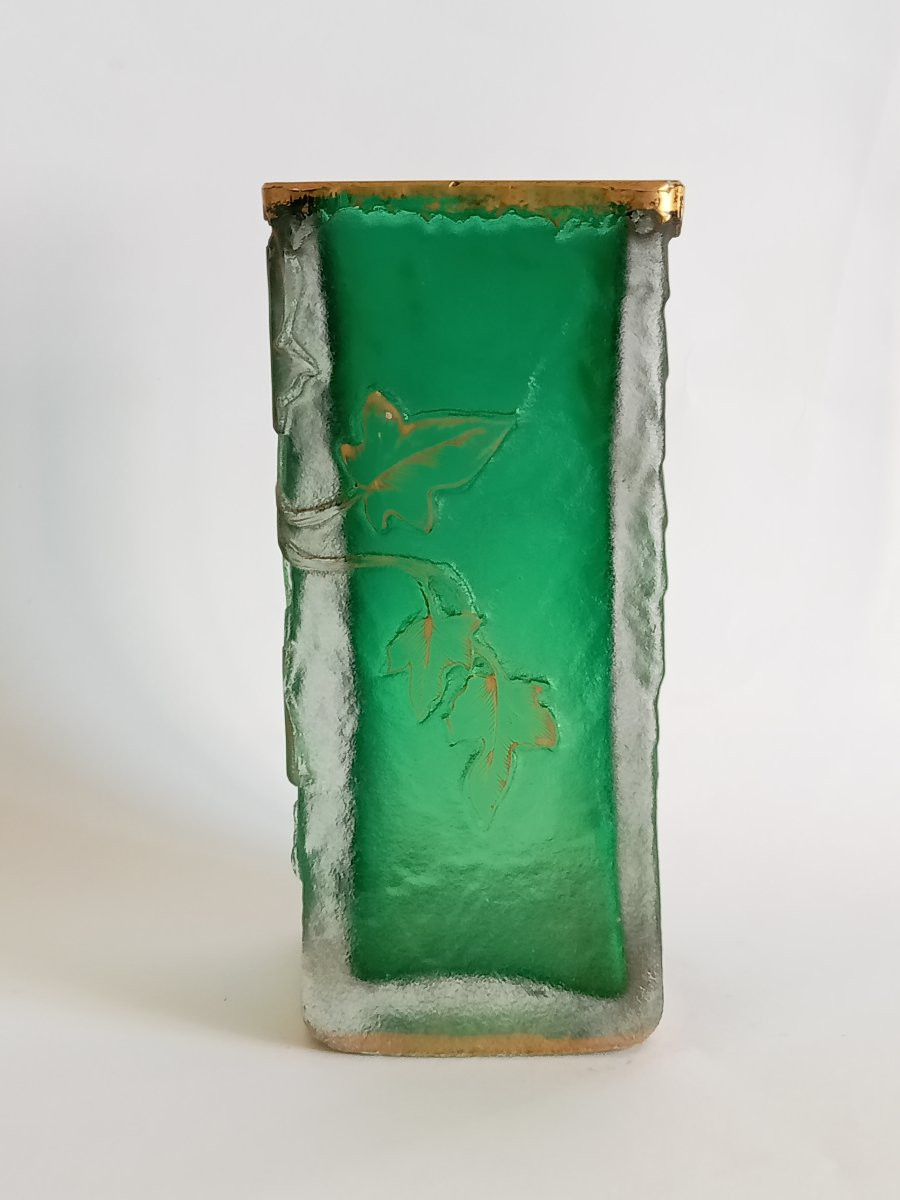 Daum "parlant" Vase, Nancy Circa 1900-photo-3