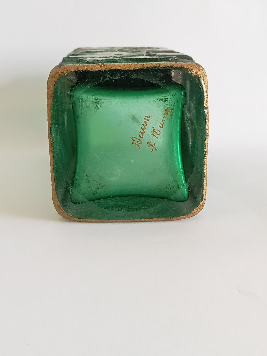 Daum "parlant" Vase, Nancy Circa 1900-photo-2