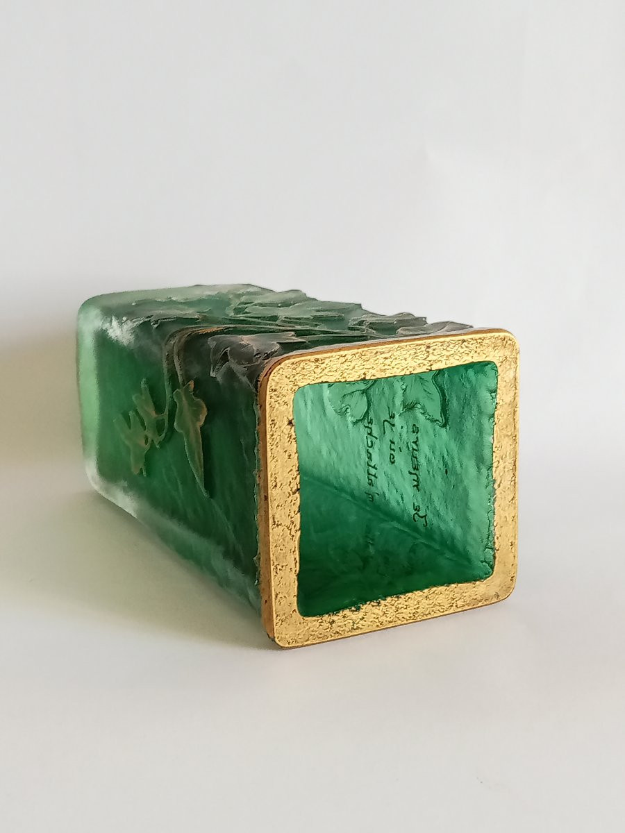 Daum "parlant" Vase, Nancy Circa 1900-photo-3