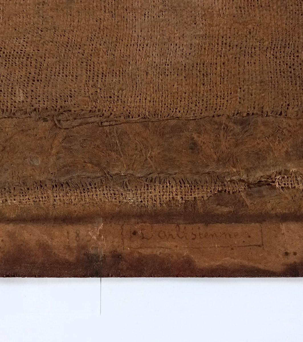 "l'arlésienne", Oil On Panel Signed Victor Joseph Chavet (1822-1906) And Dated 1852 19th-photo-4