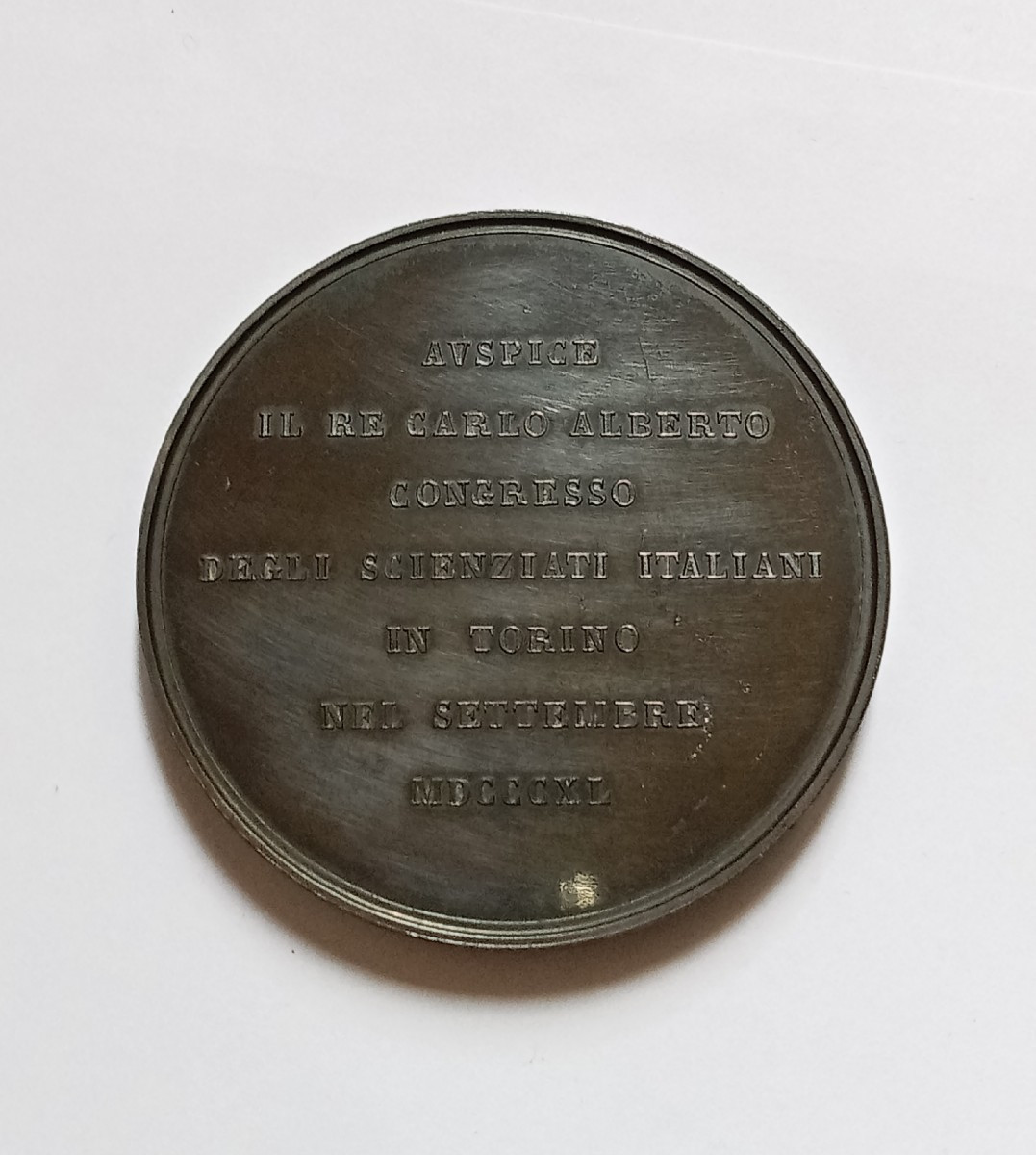 Bronze Medal Of Minerva, Italian Scientific Congress 1840 Signed Galeazzi, Original Case -photo-2