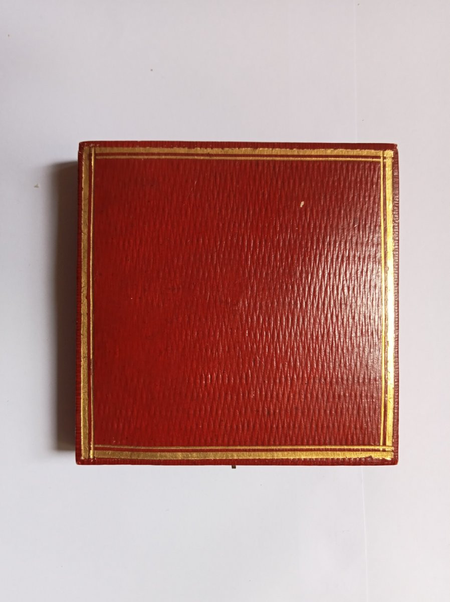 Bronze Medal Of Minerva, Italian Scientific Congress 1840 Signed Galeazzi, Original Case -photo-1