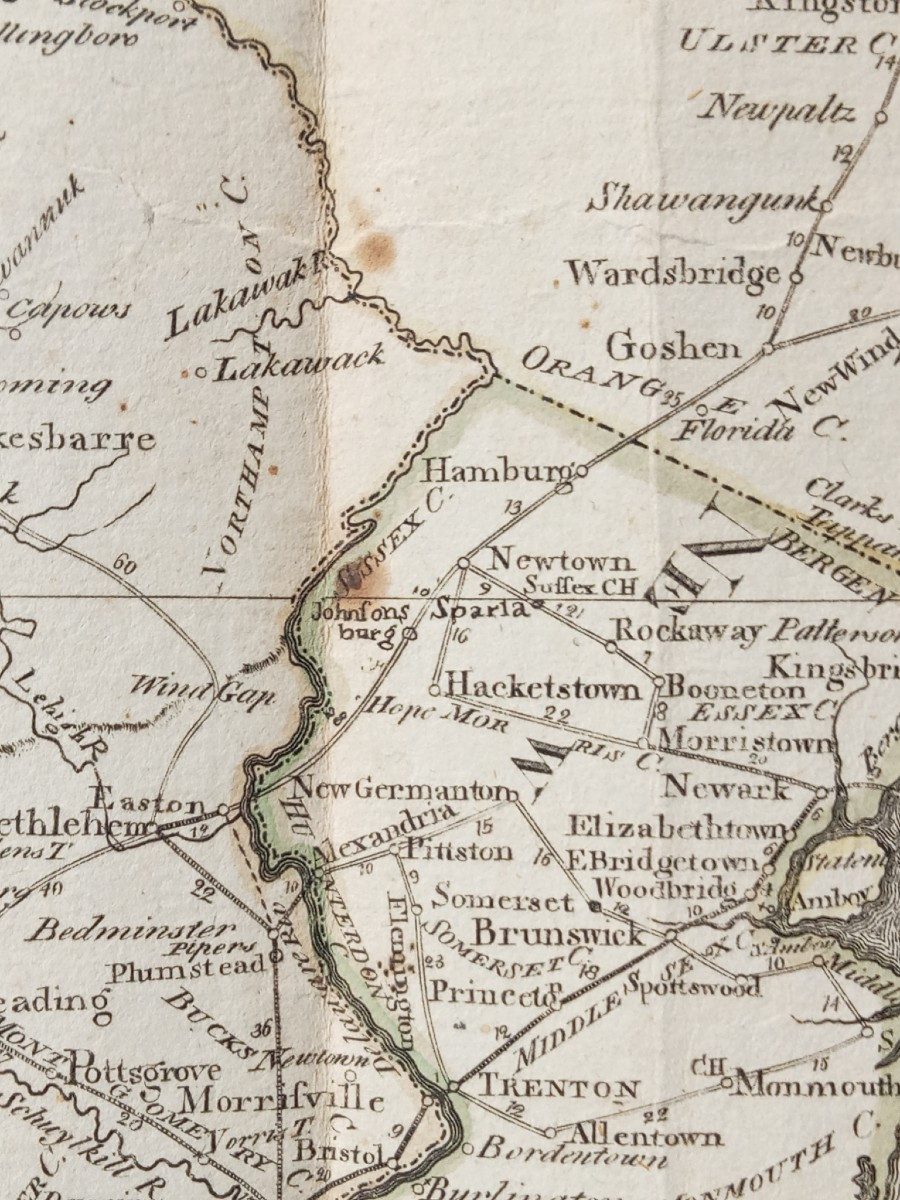 Rare carte ancienne des États-Unis par Abraham Bradley de 1796, 18e siecle-photo-5