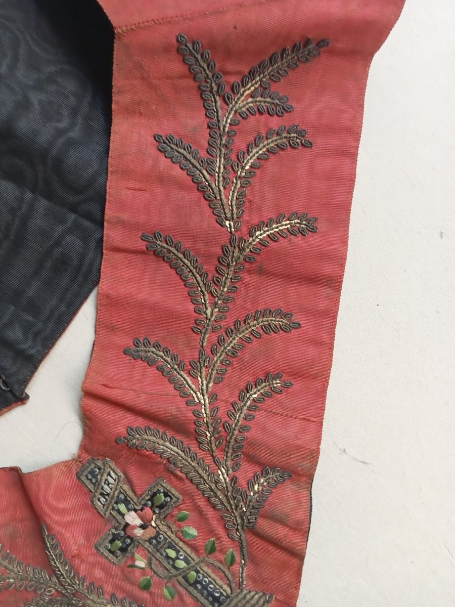 Rose-croix Sautoir Scarf, First Half Of The 19th Century, Freemasonry -photo-3