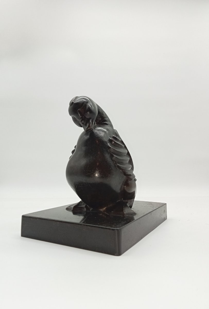 "oie", bronze animalier signé Nicolas SOKOLNICKI art deco vers 1940-photo-3