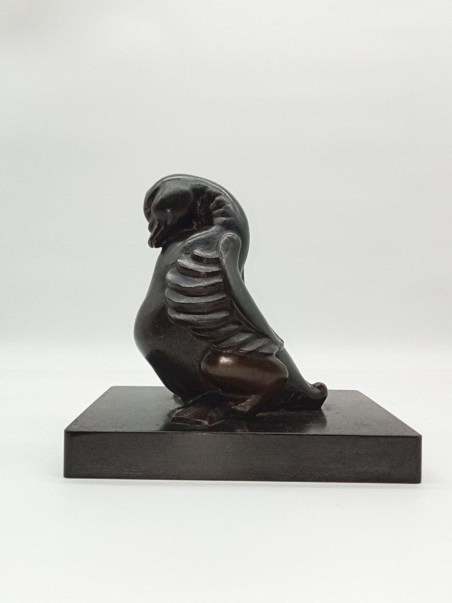 "oie", bronze animalier signé Nicolas SOKOLNICKI art deco vers 1940