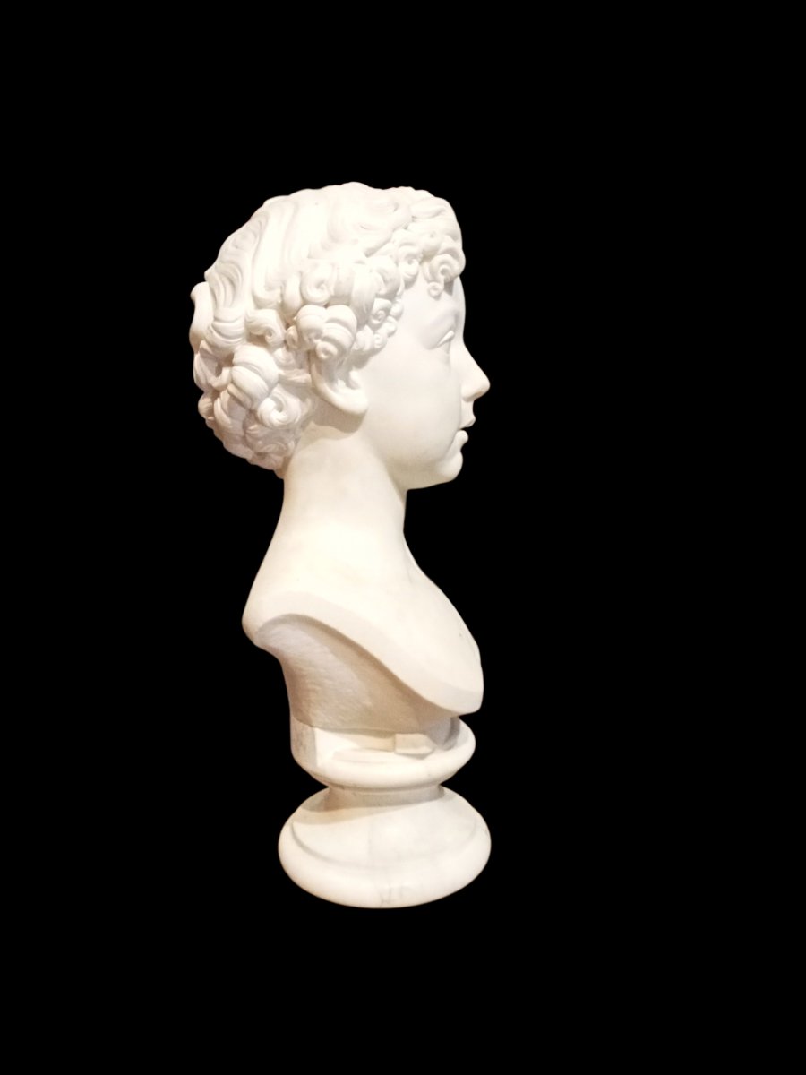 Sculpture, Marble Bust Of Louis-napoleon, Imperial Prince, Second Empire Period -photo-4
