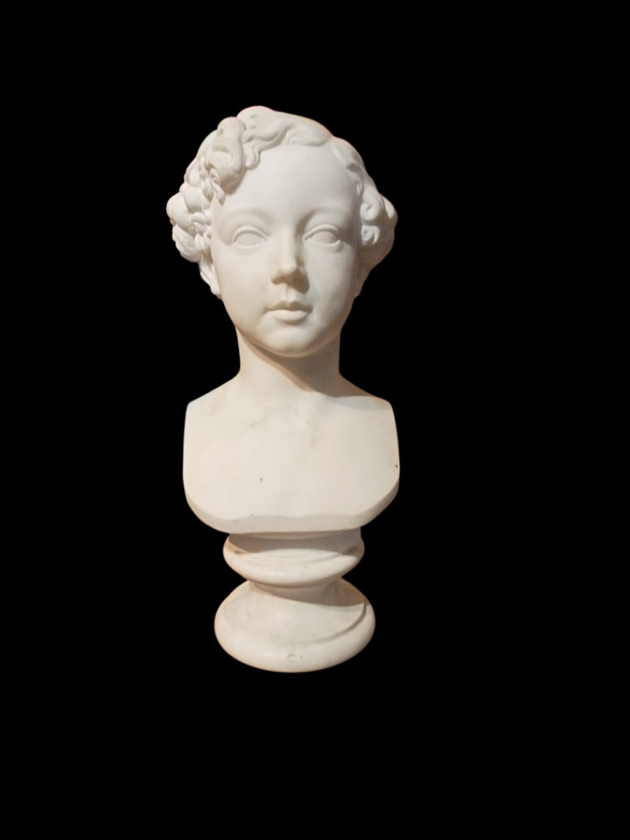 Sculpture, Marble Bust Of Louis-napoleon, Imperial Prince, Second Empire Period 