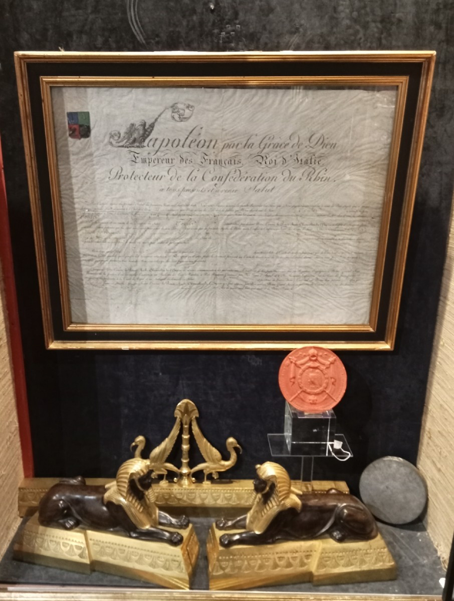 First Empire Patent Of Count For General Fouler, Equerry To The Empress, Signed Napoleon 