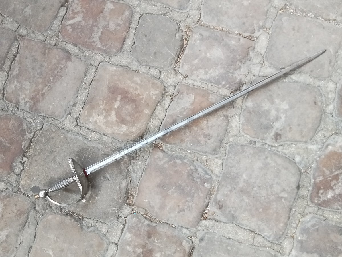 Épée en argent d'officier du Corps des Hallebardiers de la Garde Royale d'Espagne, 19e, 1833-photo-5