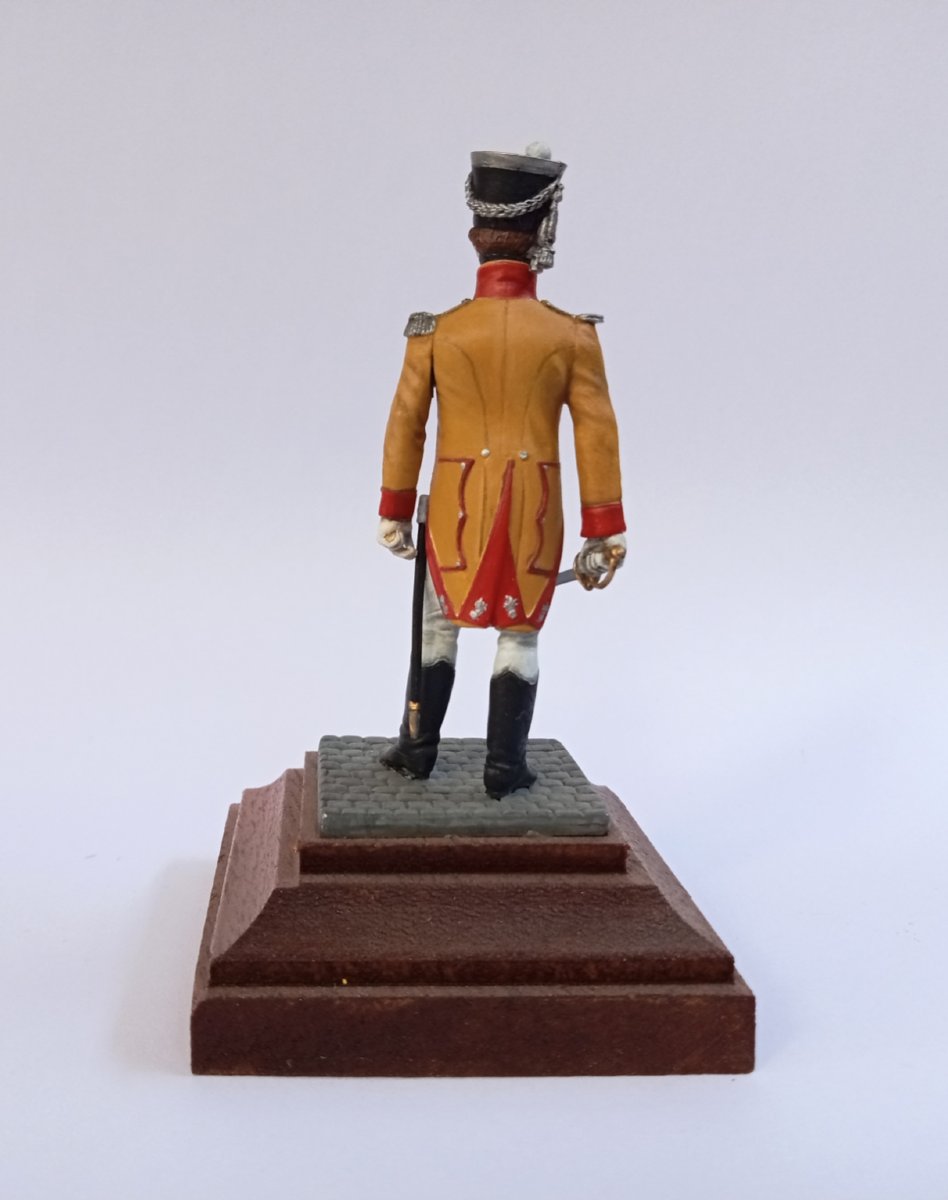 soldat de plomb, figurine peinture fine, officier du Bataillon de Neuchâtel, 1er Empire, 1808-photo-4
