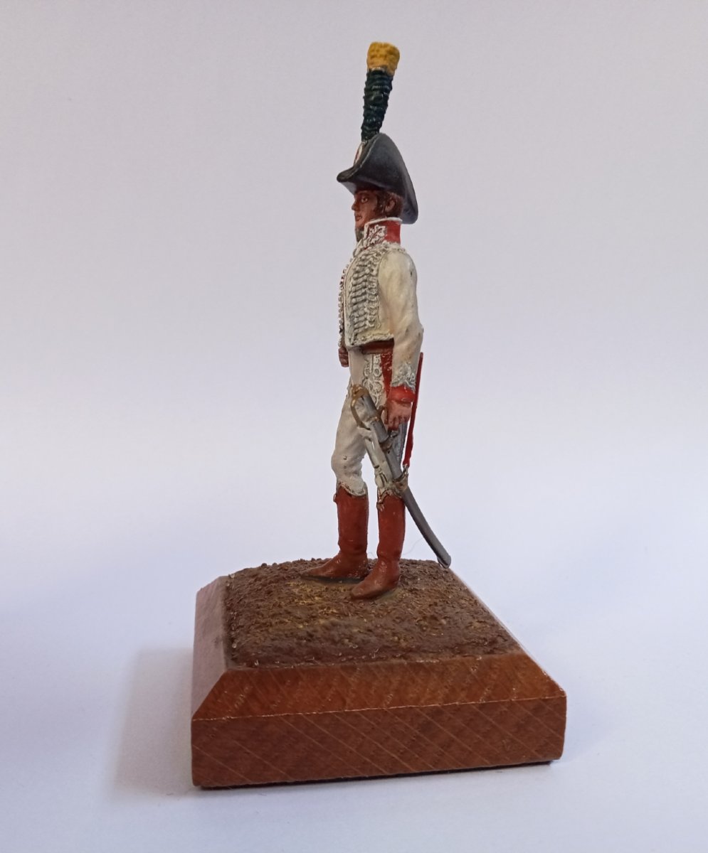 Lead Soldier, Finely Painted Figurine, Hussar In Nanking Uniform, First Empire, Debersi-photo-2