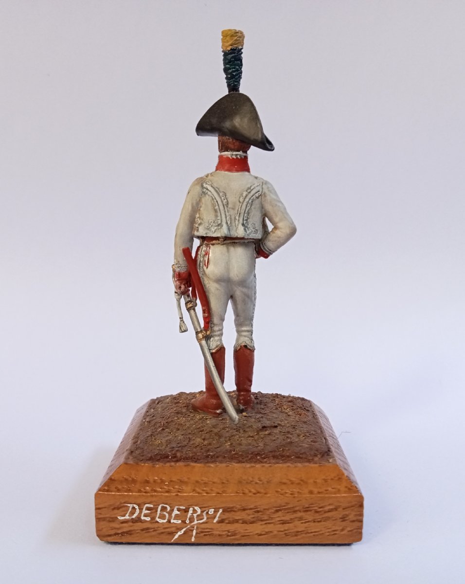 Lead Soldier, Finely Painted Figurine, Hussar In Nanking Uniform, First Empire, Debersi-photo-3