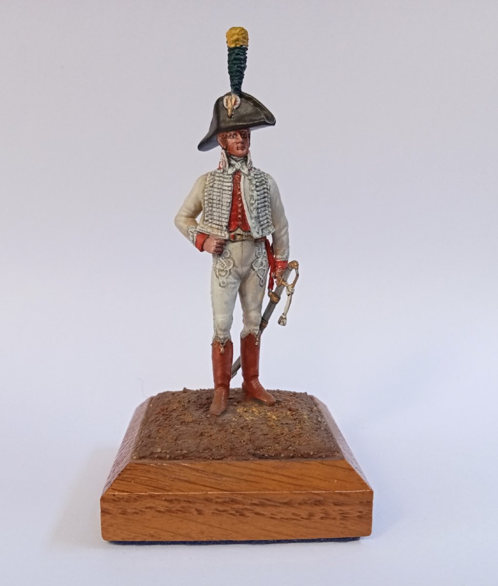 Lead Soldier, Finely Painted Figurine, Hussar In Nanking Uniform, First Empire, Debersi
