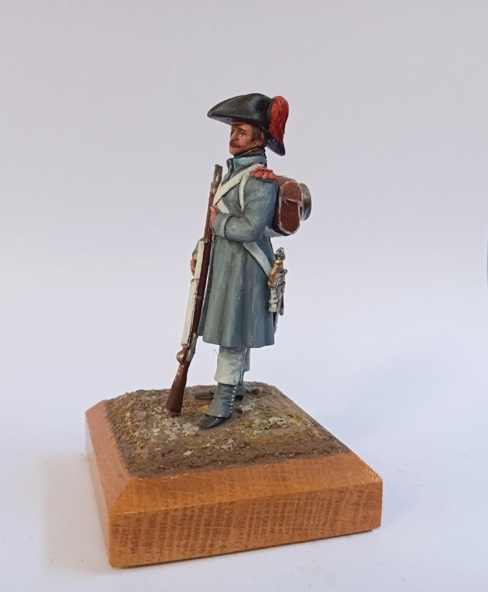Lead Soldier, Finely Painted Figurine, Grenadier In Field Uniform From 1805 (first Empire), Debersi-photo-2