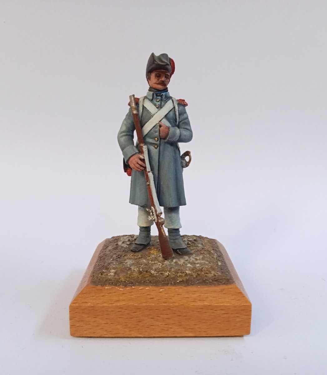 Lead Soldier, Finely Painted Figurine, Grenadier In Field Uniform From 1805 (first Empire), Debersi