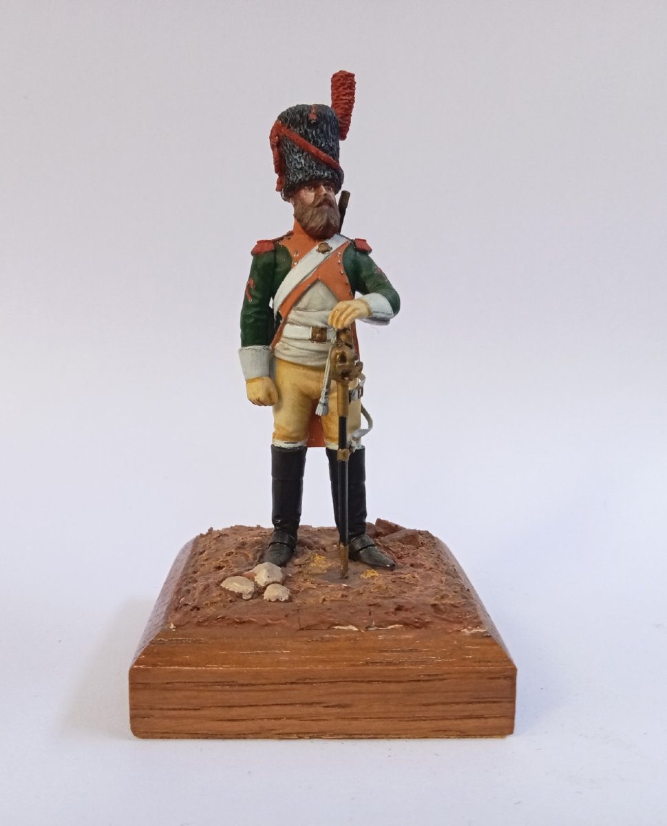 Lead Soldier, Finely Painted Figurine, Sapper Of The 28th Dragoon Regiment, 1809, First Empire, Debersi