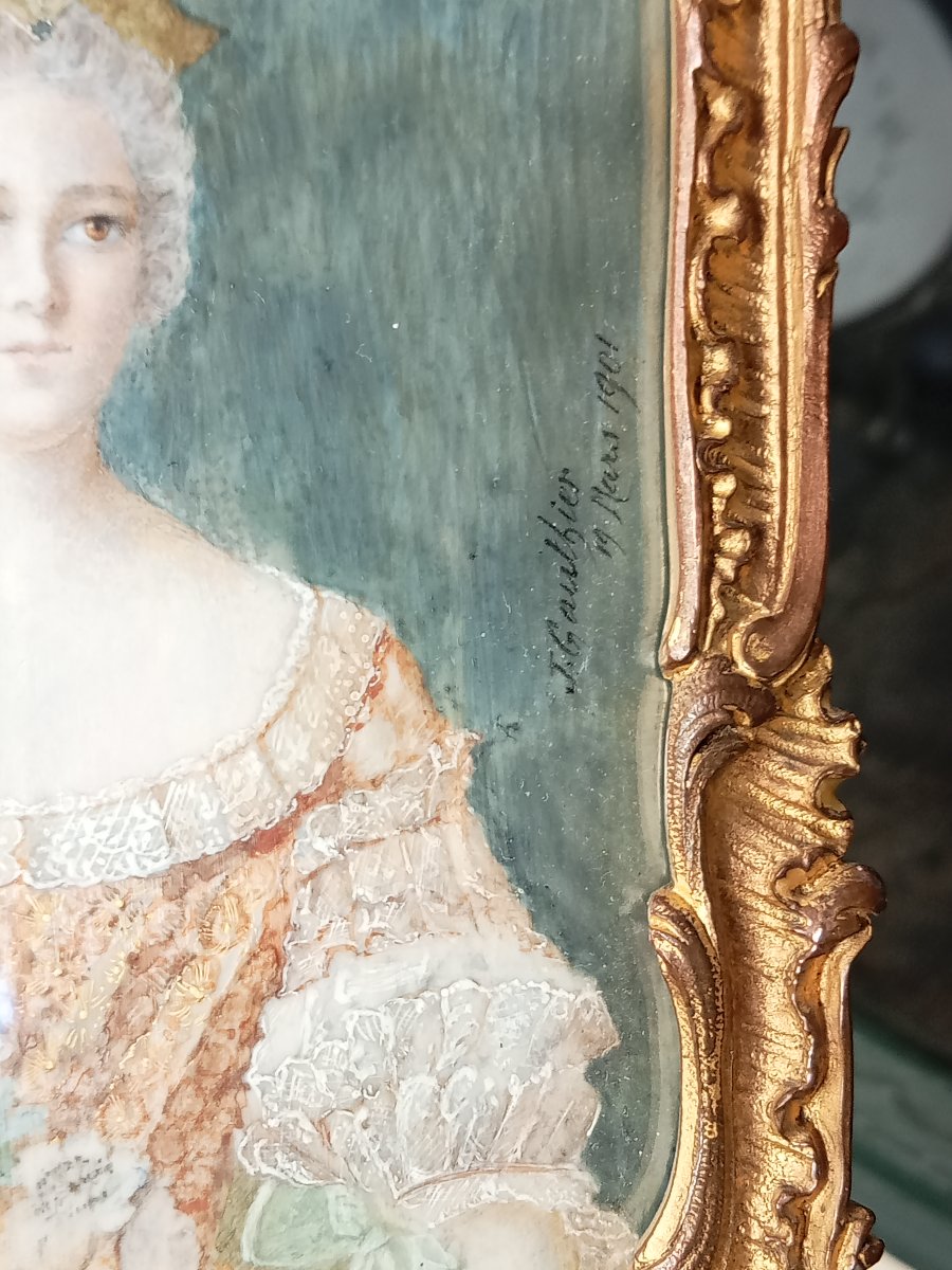 Miniature Portrait Of Madame Sophie Of France, Daughter Of King Louis XV And Marie Leszczyńska-photo-3