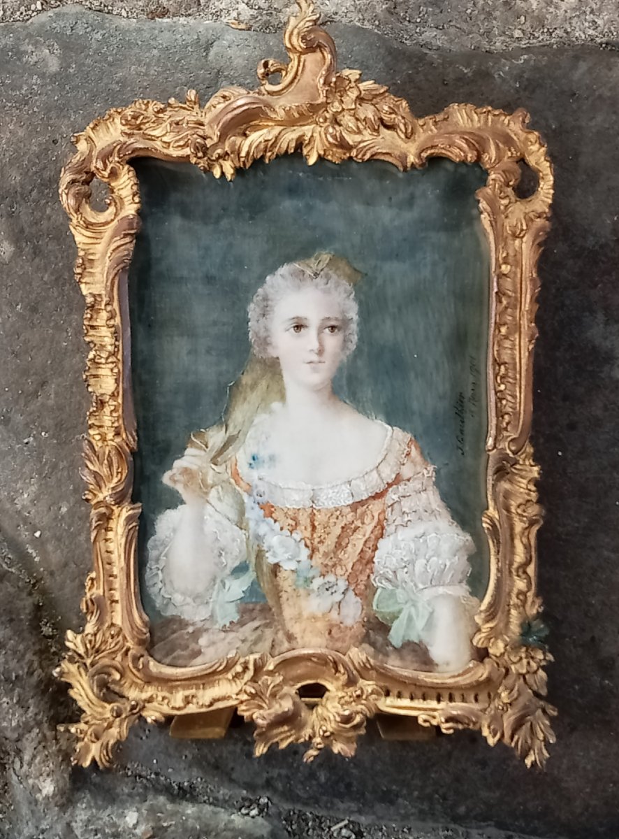 Miniature Portrait Of Madame Sophie Of France, Daughter Of King Louis XV And Marie Leszczyńska