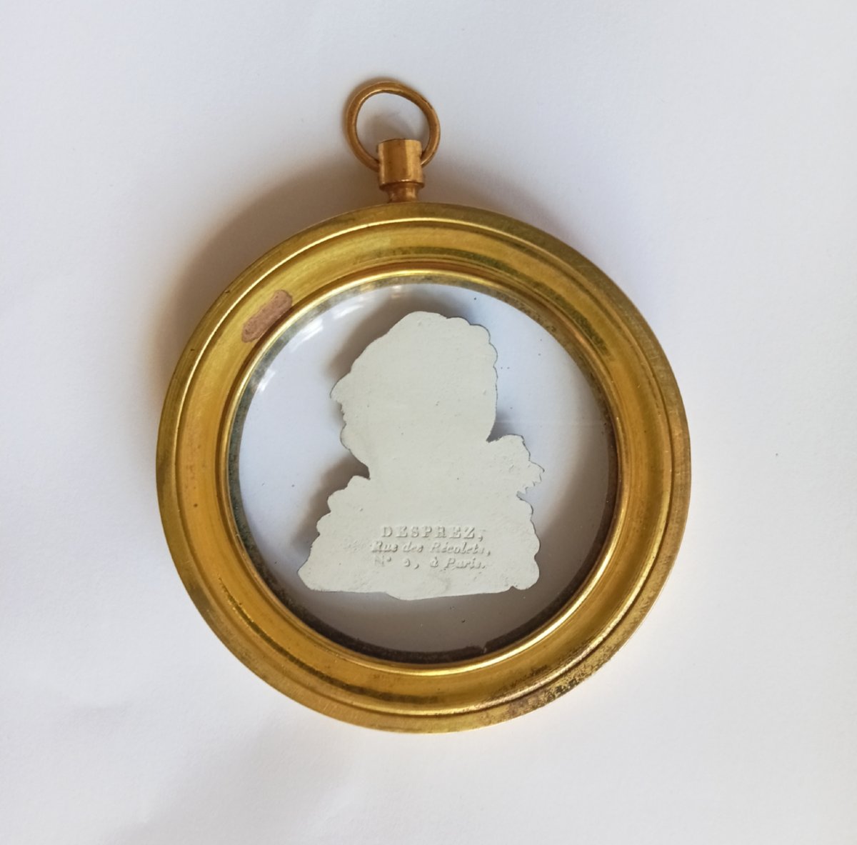 médaillon portrait du Roi Louis XVI en cristallo-cérame d'après bovinet, signé Desprez 18e, 19e-photo-4