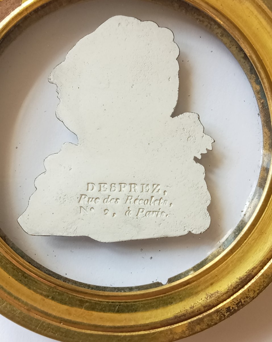 médaillon portrait du Roi Louis XVI en cristallo-cérame d'après bovinet, signé Desprez 18e, 19e-photo-1