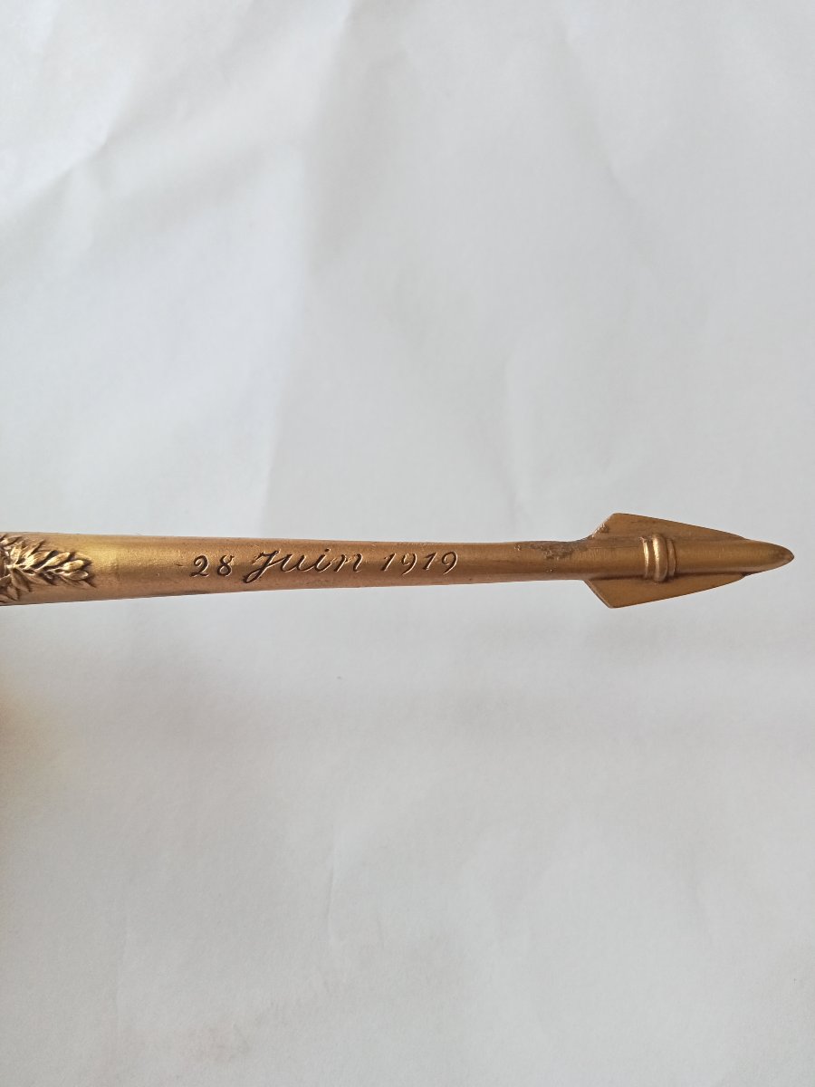 stylo porte-plume commémoratif du traité de Versailles 28 juin 1919 Susse Frères, WW1, écrin -photo-3