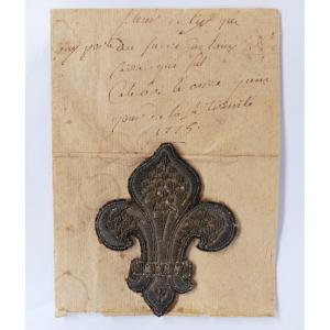 Fleur-de-lis Embroidered With Silver Cannetille, Sacred Habit Of King Louis XVI In Reims 1775, 18th Century 