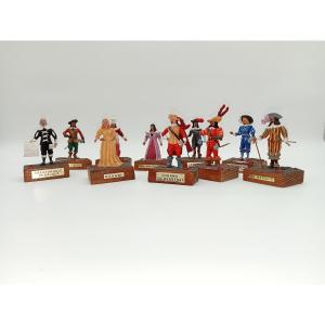  Cyrano de Bergerac. 10 figurines théâtre,retraçant la pièce d'Edmond Rostang par Guilbard