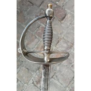 Silver Officer's Sword Of The Halberdiers Corps Of The Royal Guard Of Spain, 19th Century, 1833