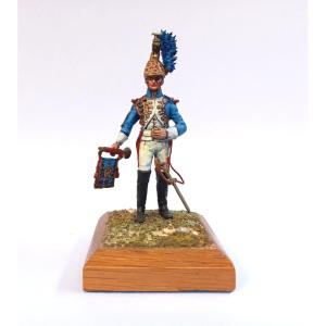 soldat de plomb, figurine peinture fine, trompette des Dragons de la Garde Impériale, Debersi