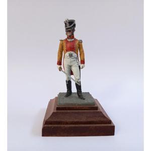 soldat de plomb, figurine peinture fine, officier du Bataillon de Neuchâtel, 1er Empire, 1808