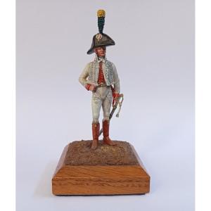 soldat de plomb, figurine peinture fine, Hussard en tenue Nankin, 1er Empire, Debersi