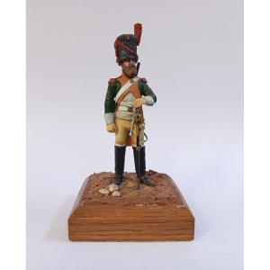 Lead Soldier, Finely Painted Figurine, Sapper Of The 28th Dragoon Regiment, 1809, First Empire, Debersi