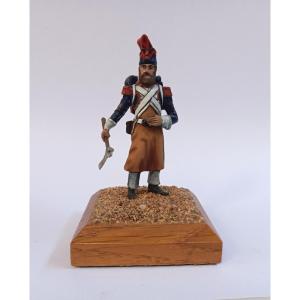 Lead Soldier, Finely Painted Figurine, Line Infantry Sapper, 1809, First Empire, Debersi