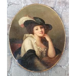 Portrait Of Madame Sophie Arnould, Actress And Singer, After Jean-baptiste Greuze, Early 19th Century
