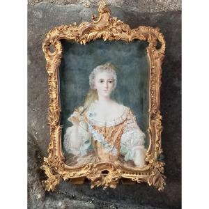 peinture miniature portrait royal Madame Sophie de France fille roi Louis XV Marie Leszcynska