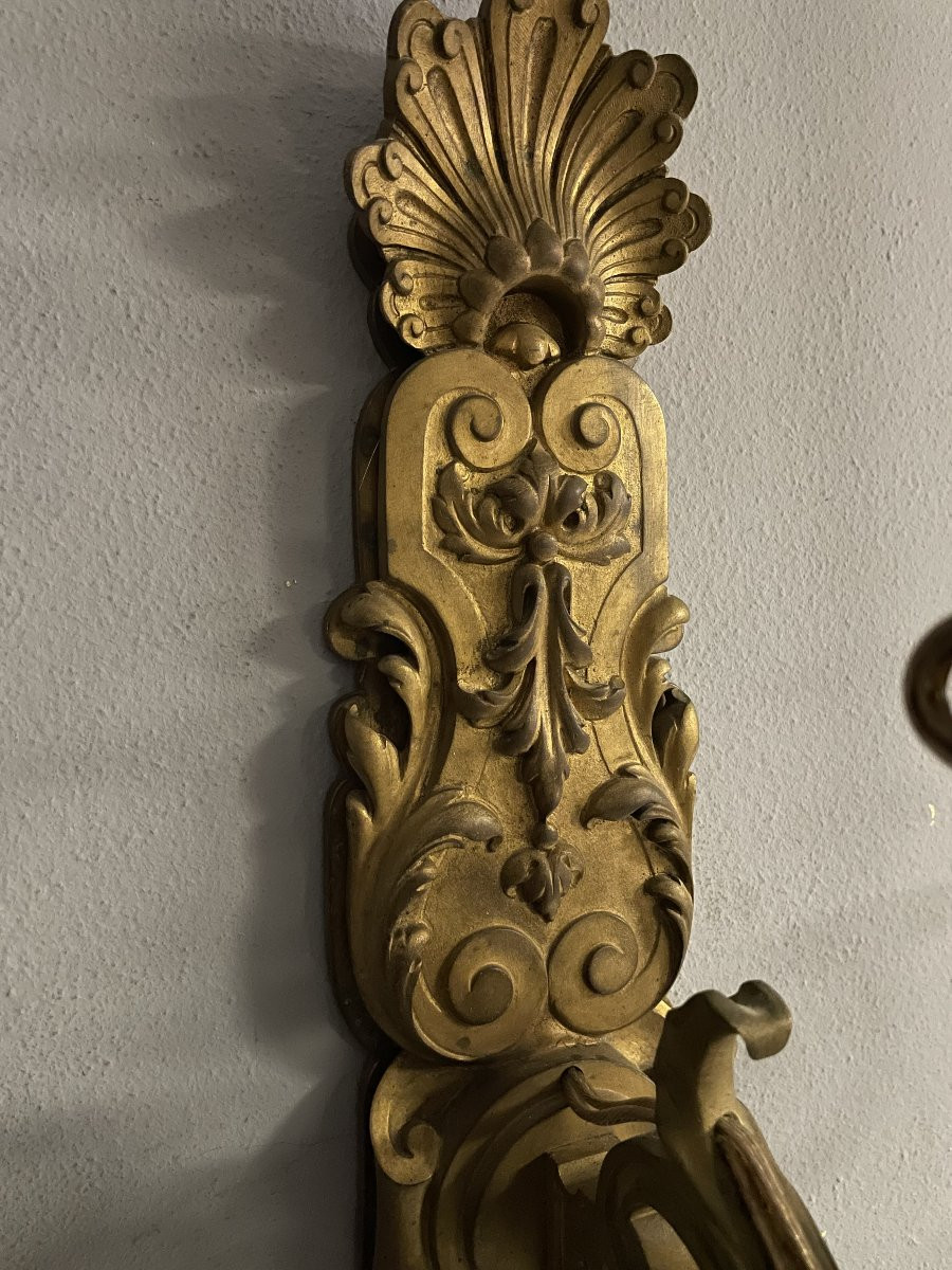 Suite De Bougeoirs En Bronze Signés Ferdinand Barbedienne-photo-4