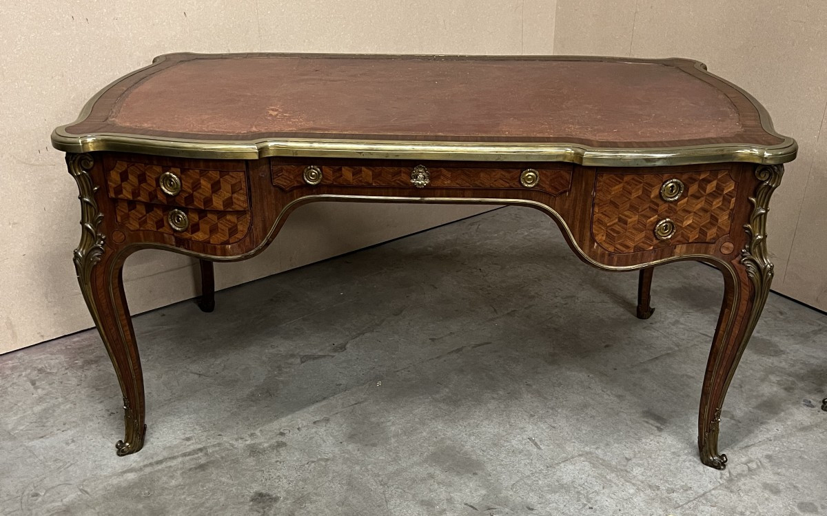 Attributed Francois Linke A Unique Louis XVI Style Gilt-bronze Mounted Desk Set-photo-5