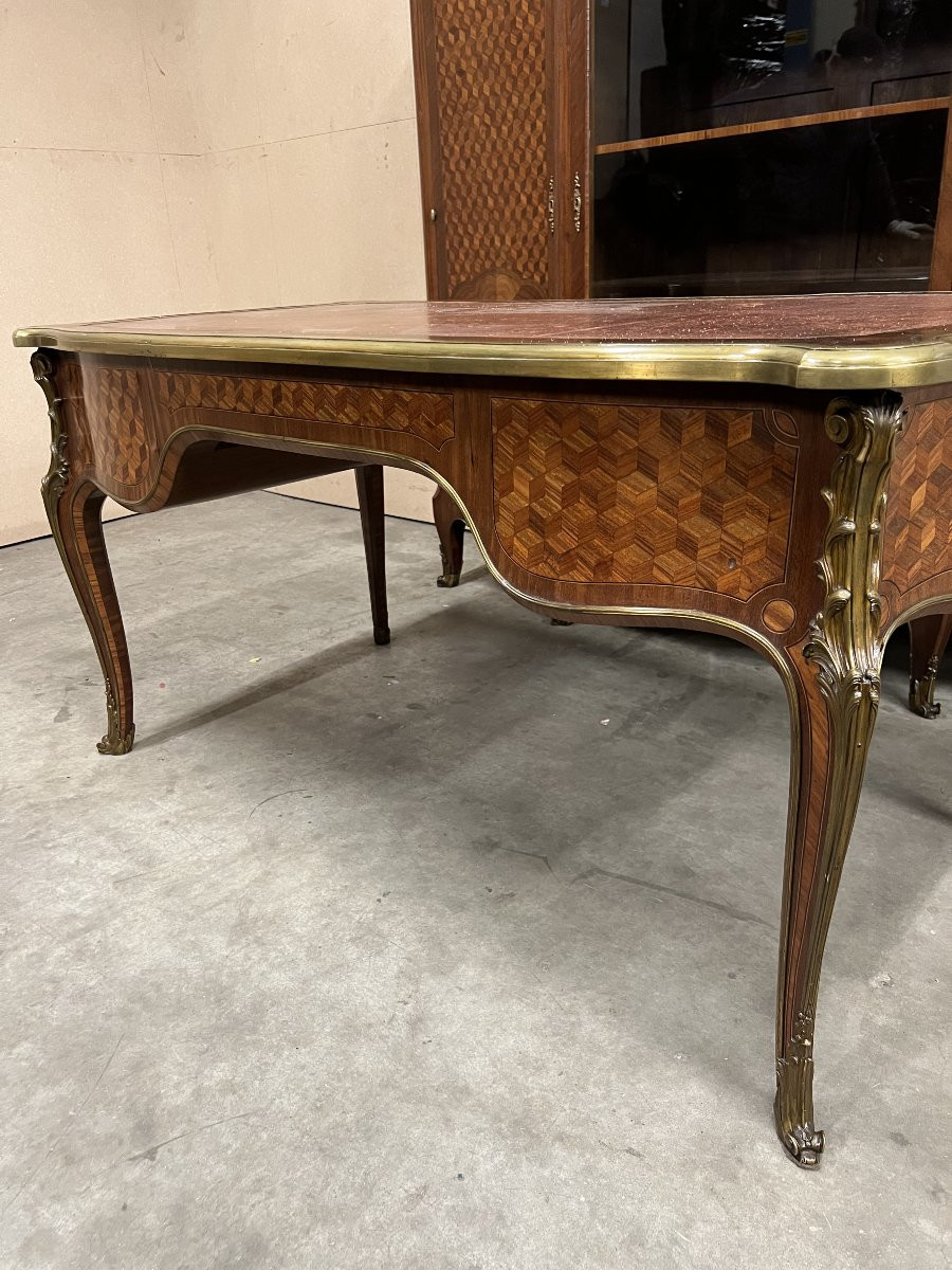 Attributed Francois Linke A Unique Louis XVI Style Gilt-bronze Mounted Desk Set-photo-7