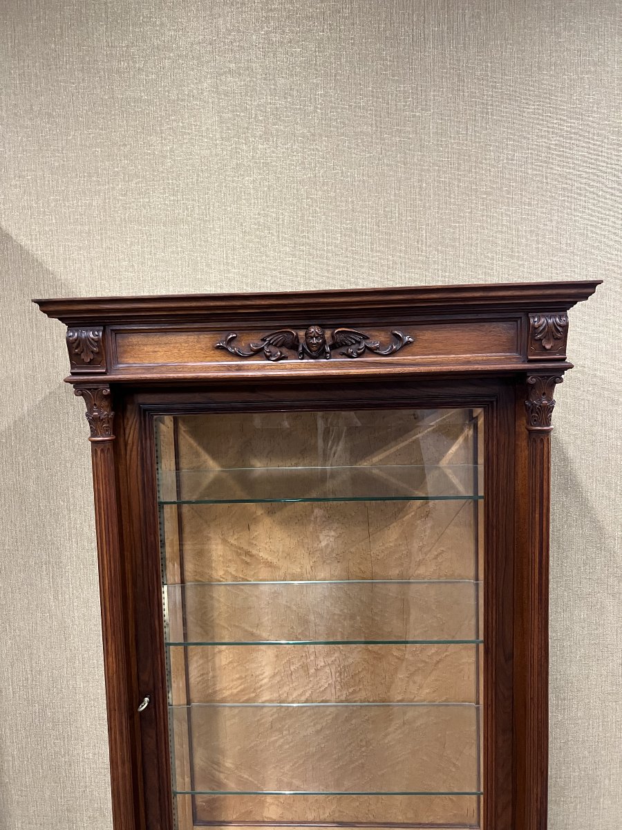 Renaissance Display Cabinet In Walnut, Circa 1880-photo-2